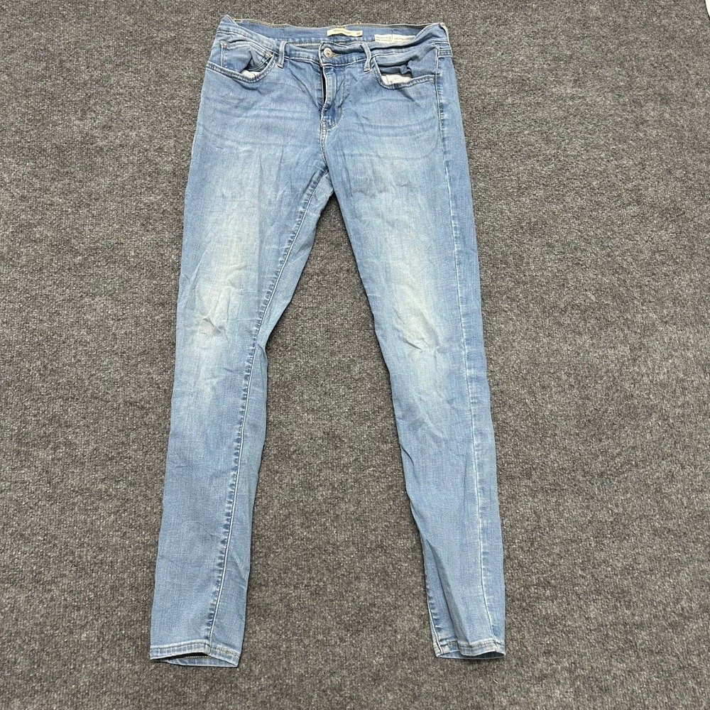 Levis Jeans Womens Size 30 Light Wash 710 Super Skinny Viscose Stretch Denim